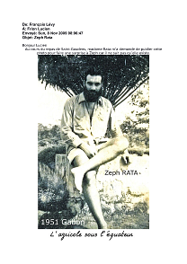 Correspondance Extrait de correspondance entre François Lévy et Lucien Frion ${