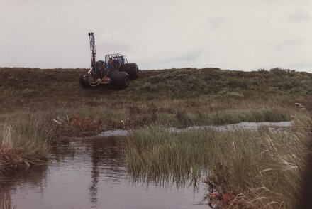 Alaska, Aléoutiennes été 1982 par Christian Madillac Sondeuse sur buggy ${