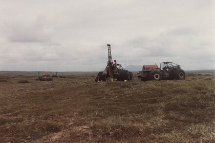Alaska, Aléoutiennes été 1982 par Christian Madillac Sondeuse sur buggy ${