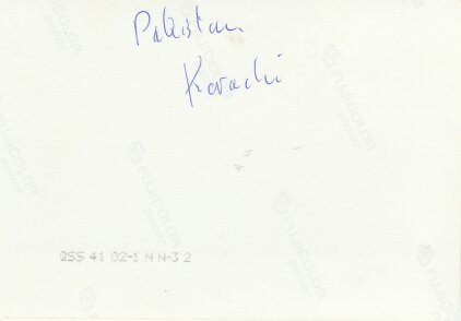 1989: Pakistan par Éric Rapilly Mai-juillet 1989, à l'agence de Karachi Pakistan ${
