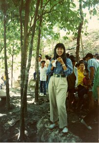 1989: Thaïlande par Gérard Gadaud 1989, 1ère mission vibro CGG en Thaïlande; Songkram; La secrétaire du 
