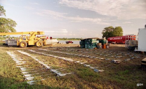 245_VENEZUELA_CGG_1994_001 Shallow Water 424 15 62, dans le delta du Rio Macareo (bassin de l'Orénoque) au Vénézuela en 1994. ${